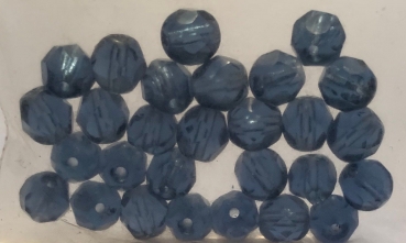 Glasschliffperlen marine 6mm
